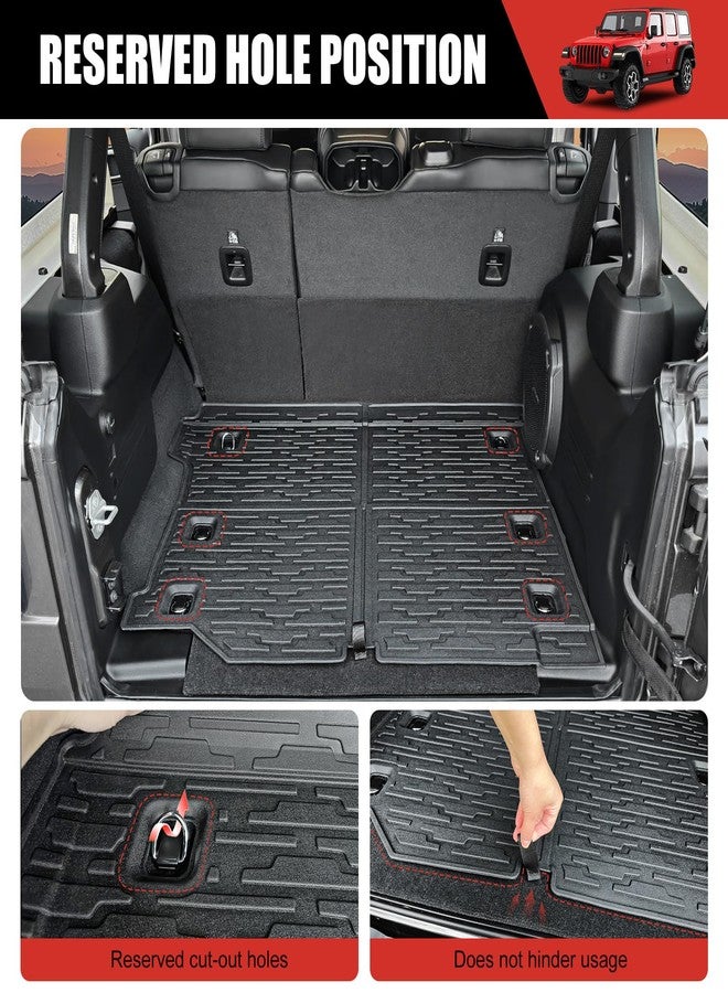 Utiiy Cargo Mat Compatible with 2018-2025 Jeep Wrangler JL Unlimited 4 Door 4X4, Cargo Liner Rear All-Weather Protection Trunk Liner for 2024 Jeep Wrangler JL/JLU Accessories - Image 5